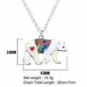 Metal Alloy Polar Bear Necklace Chain