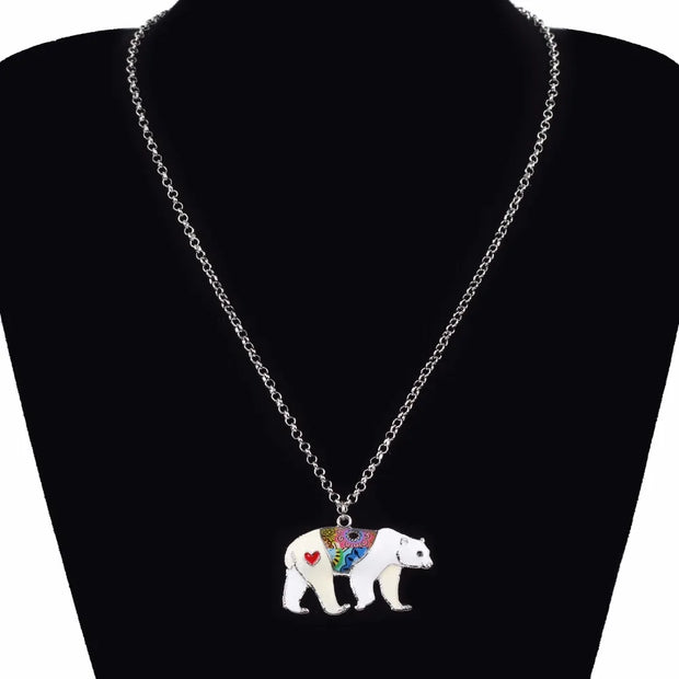 Metal Alloy Polar Bear Necklace Chain