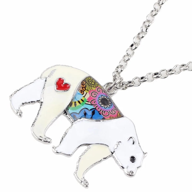 Metal Alloy Polar Bear Necklace Chain